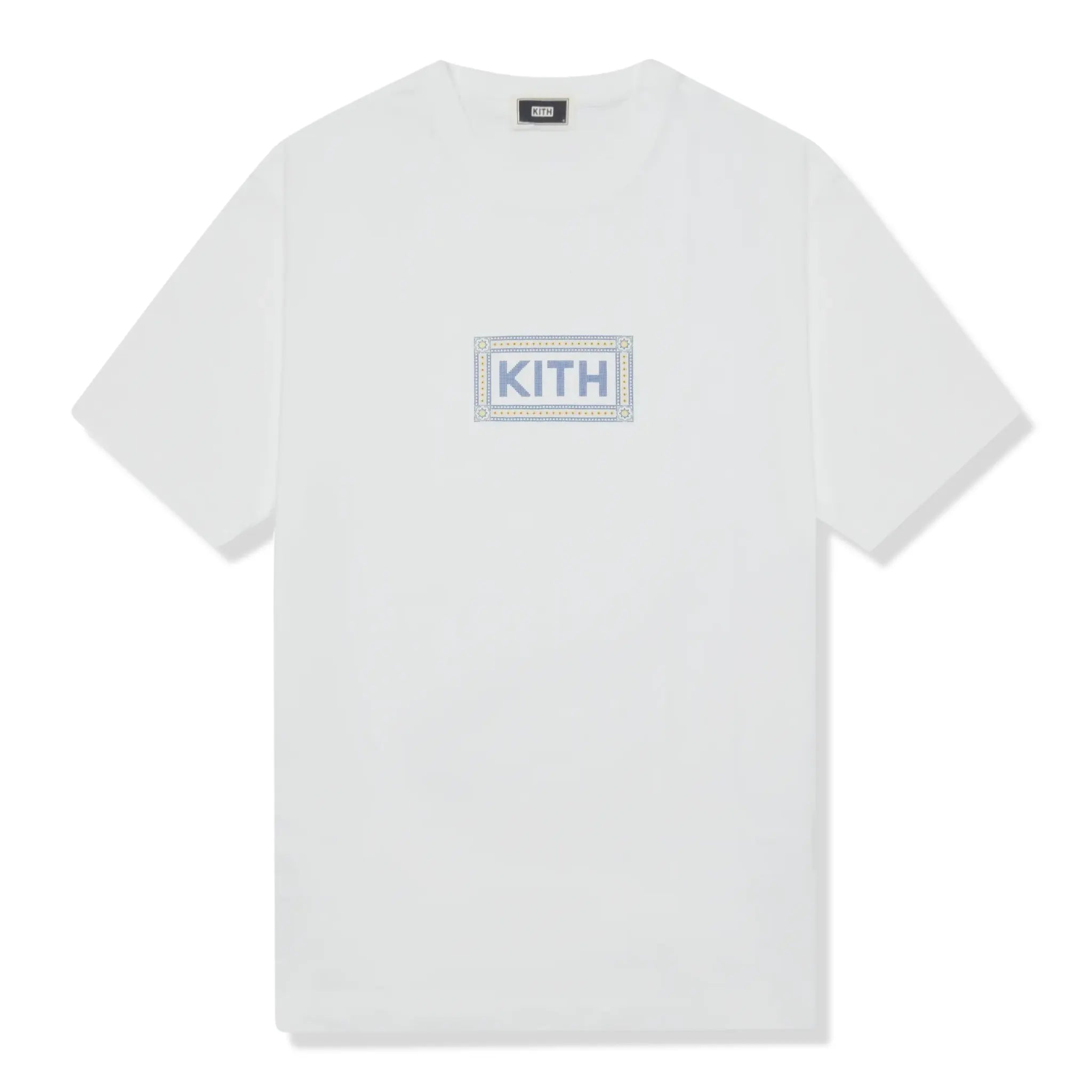 Front View of Kith Mosaic Tile White T-Shirt